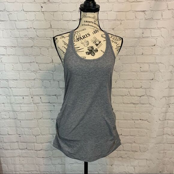 GAP Tops - Maternity GapFit Breathe Racerback Tank Top Gray size XS